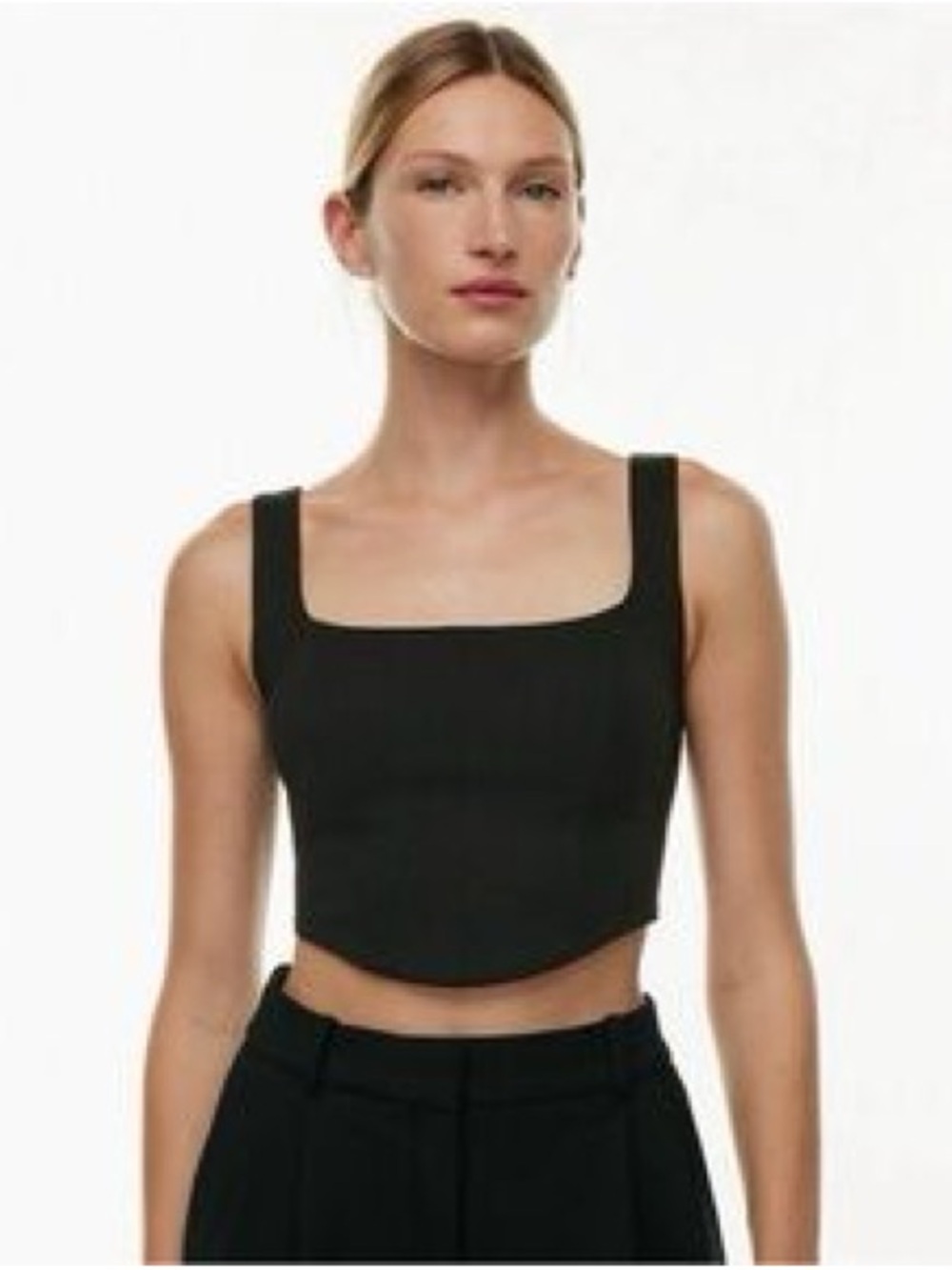 Babaton Black Structured Corset Tank Top | Size M